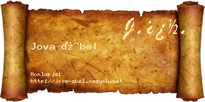Jova Ábel névjegykártya
